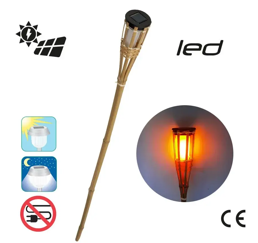 Maurer Bambus lampa sa solarnim panelom, 1200 mAh IP44