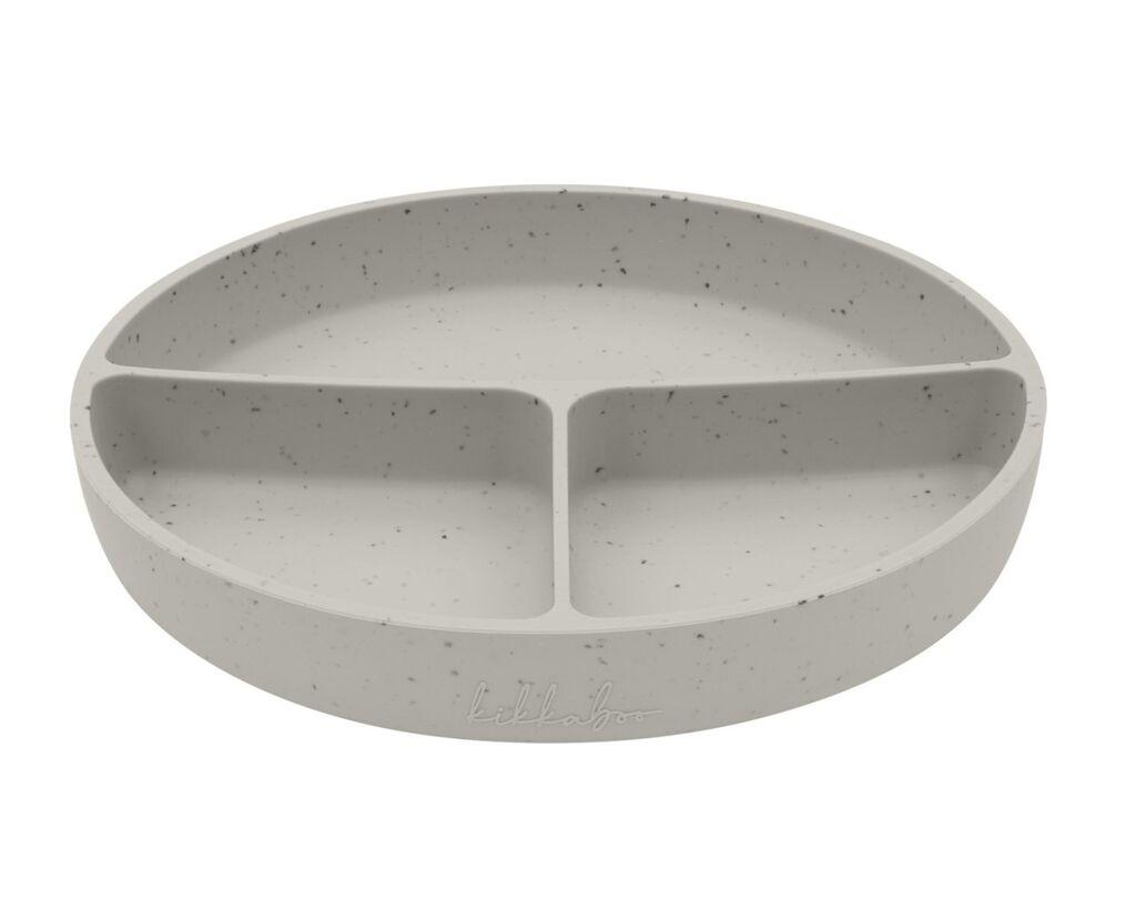 Kikka Boo Posuda Sa Vakumskom Bazom Platinum Silicone Sand, Siva