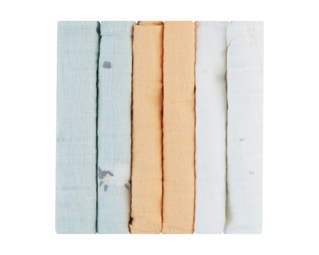 Kikka Boo Muslin Set 6Pcs 30X30 Cm Sleepy Sheep, Šarena