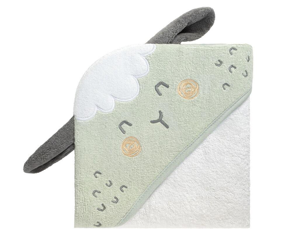 Kikka Boo Peškir Sa Kapuljačom Od Frotira 90/90 Cm Sleepy Sheep, Zelena