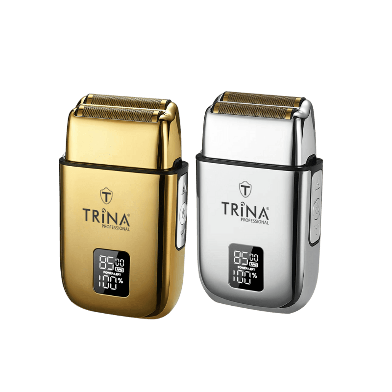 TRINA  - Profesionalna bežična mašinica za izbrijavanje - Gold/Silver