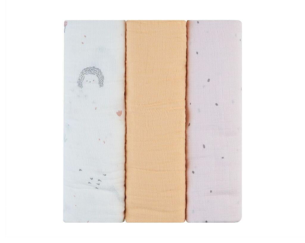 Kikka Boo Muslin Set Za Povijanje 3 Kom 100X100 Cm Hedge-Hugs, Šarena