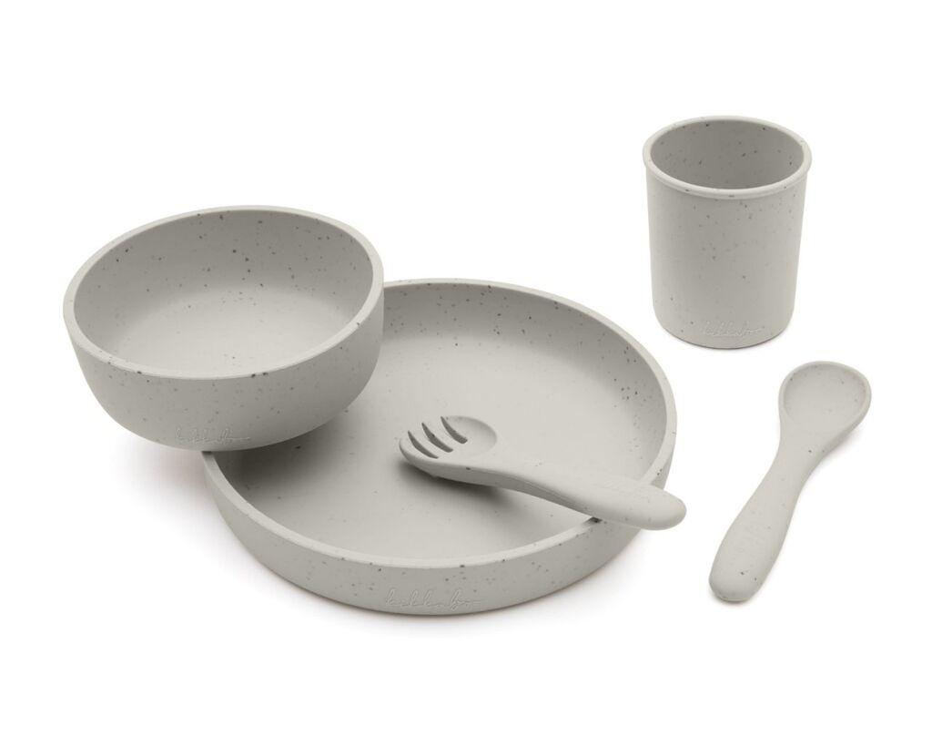 Kikka Boo Set Za Hranjenje 5Pcs, Platinum Silicone Sand, Siva