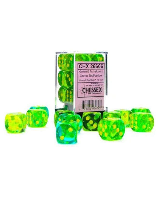 Chessex Kockice 16mm (, Zelena
