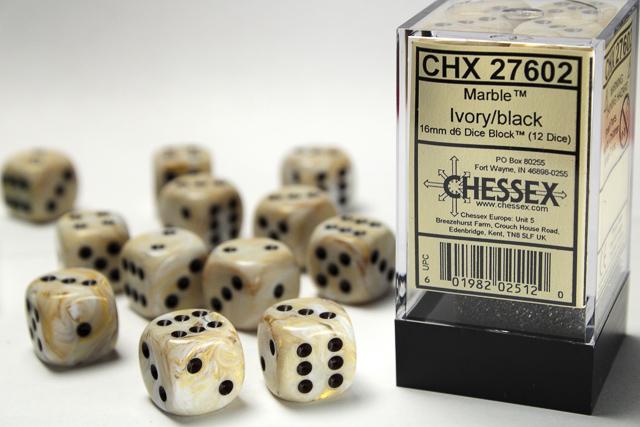 Chessex Kockice 16mm (12), Slonovača