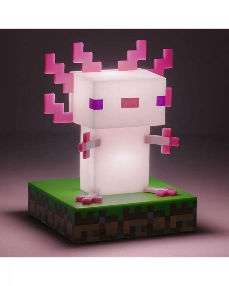 Paladone Lampa Minecraft Axolotl Icon, Roze