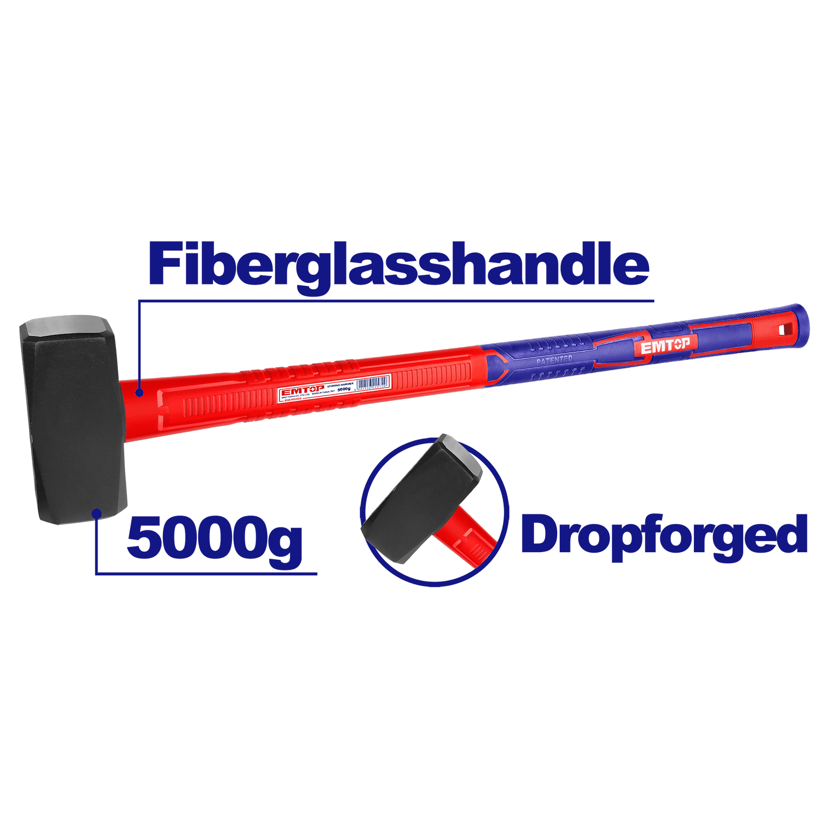 EM TOP Čekić Za Kamen 5Kg Ehamsh50  S16236