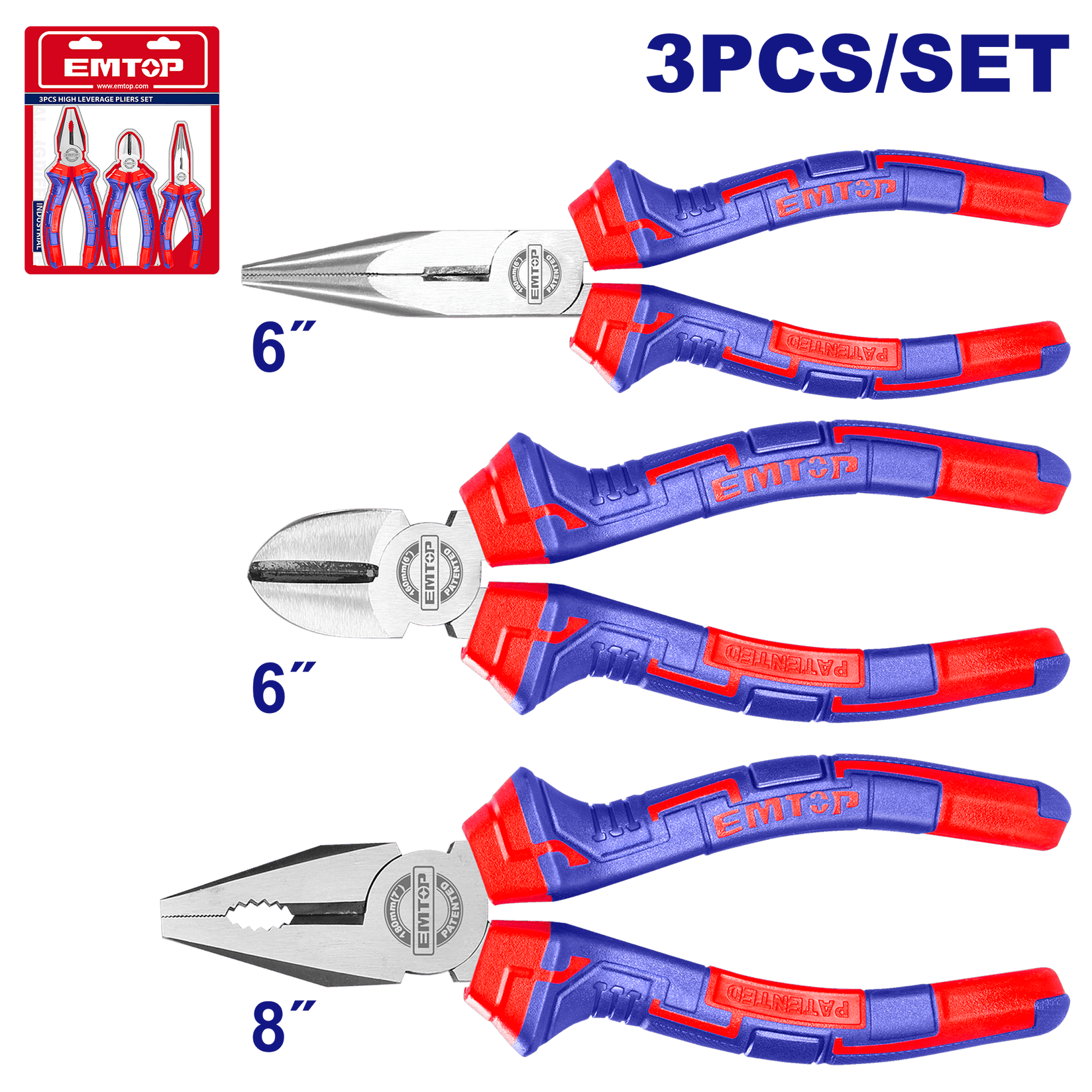 EM TOP Set Kliješta 3Kom S16282