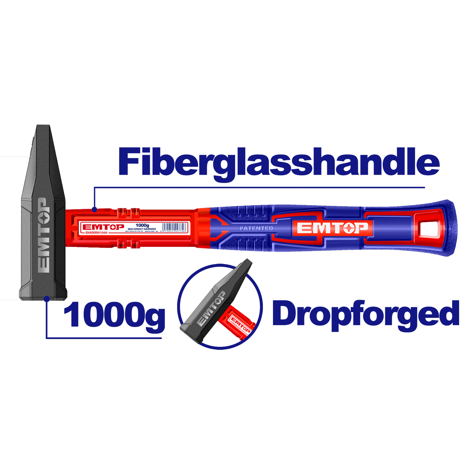 EM TOP Mašinski Čekić Ehammh1000  S16234