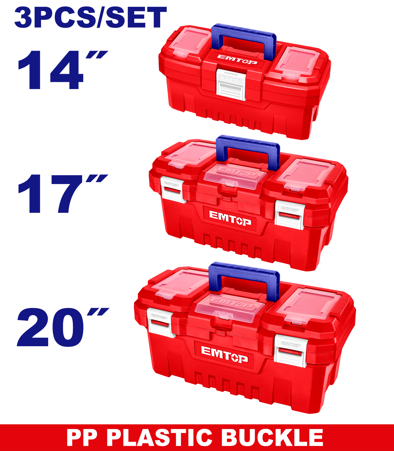 EM TOP Set Plastičnih Kutija 3Kom  S16457