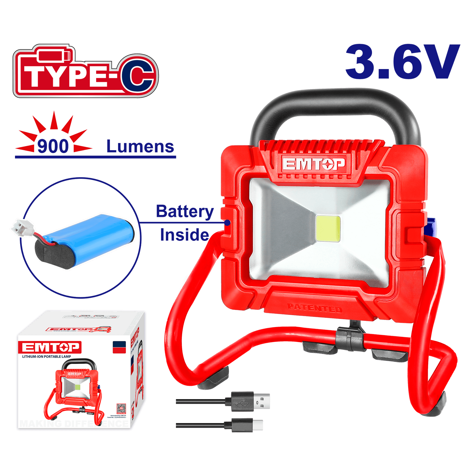 EM TOP Aku Prenosna Lampa S16363