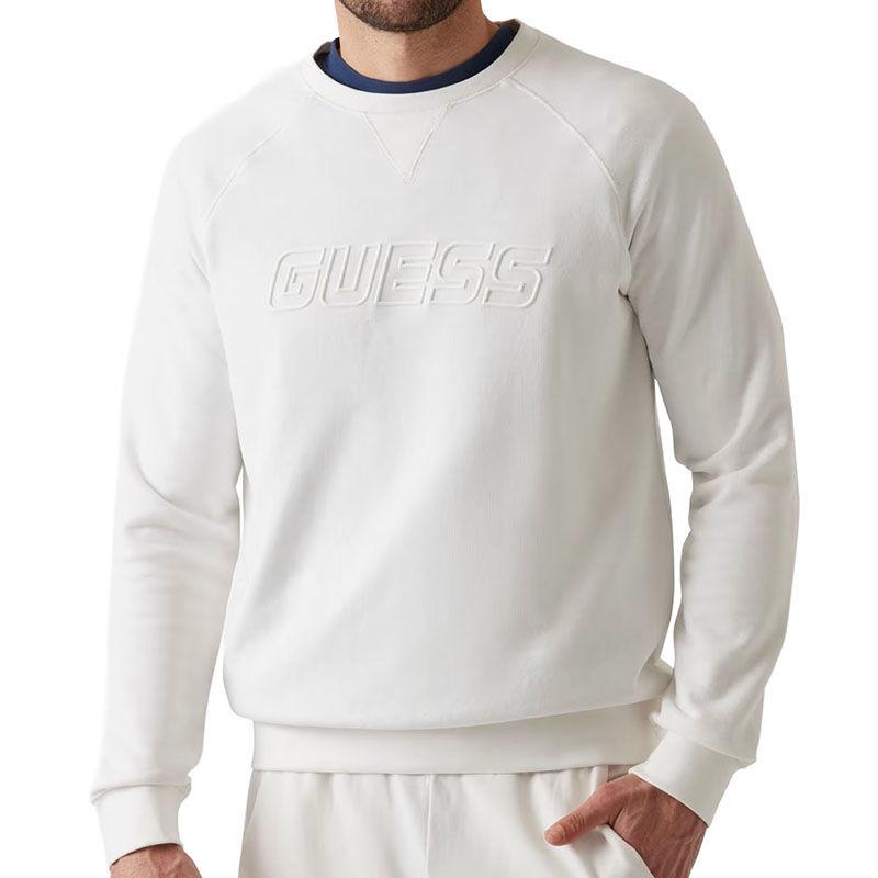 Guess Muški duks New Aldwin CN Sweatshirt, Bijeli