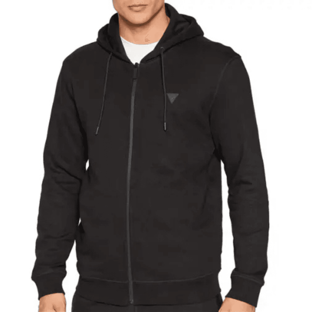 Guess Muški duks Aldwin Zip Hooded, Crni
