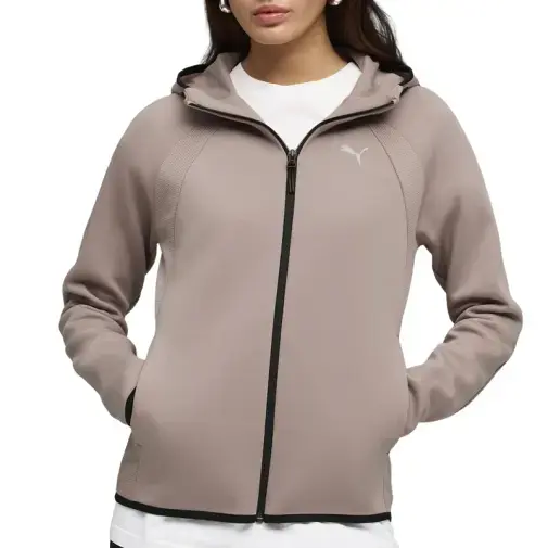 Puma Ženska dukserica s patentnim zatvaračem Evostripe, Prljavorose