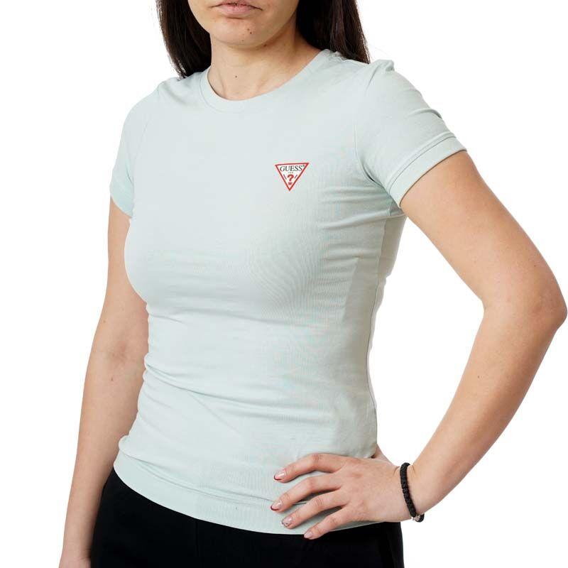 Guess Ženska majica SS CN Mini Triangle Tee, Bijela