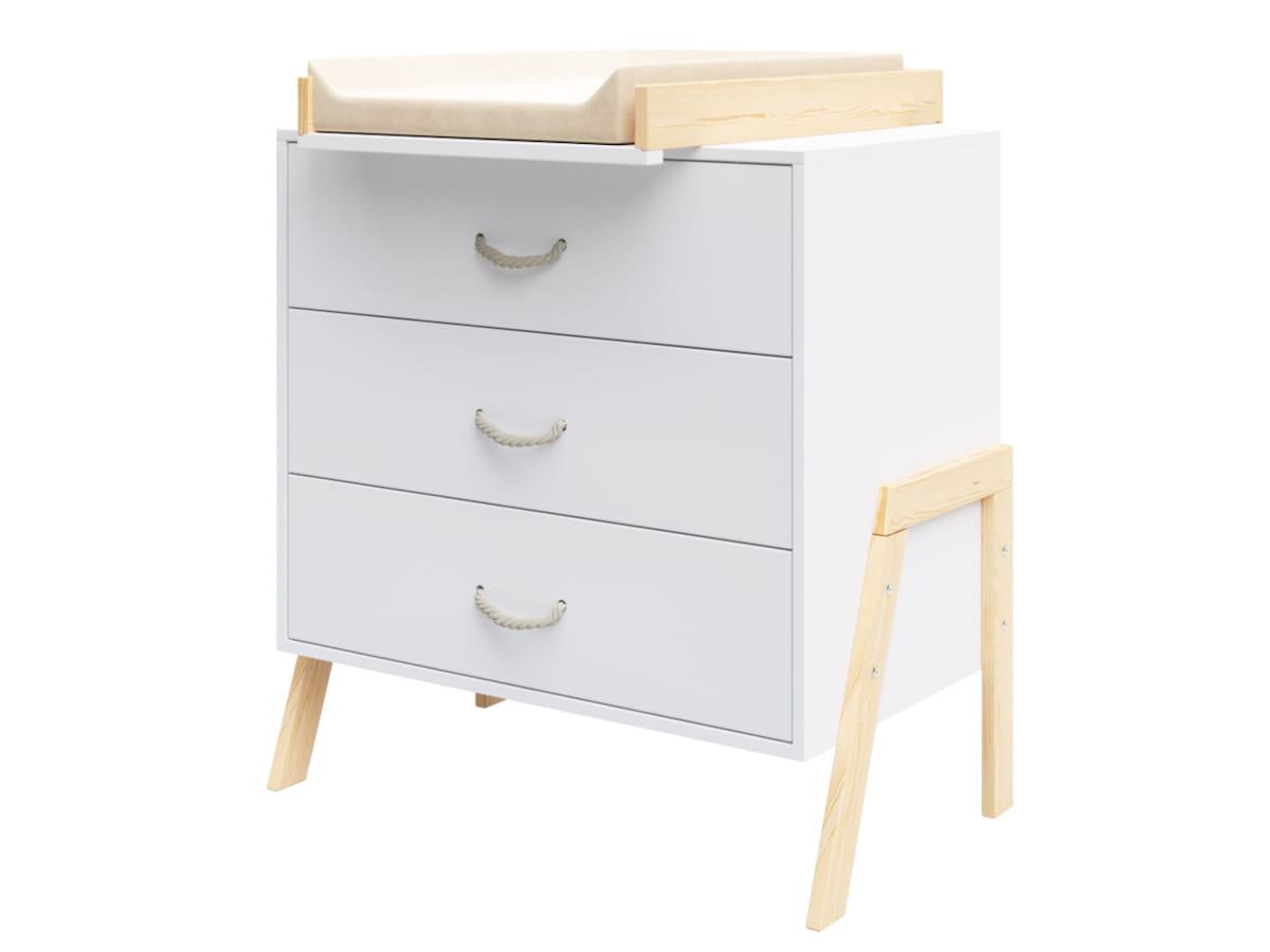 Lettino komoda za bebe Luna, bijela
