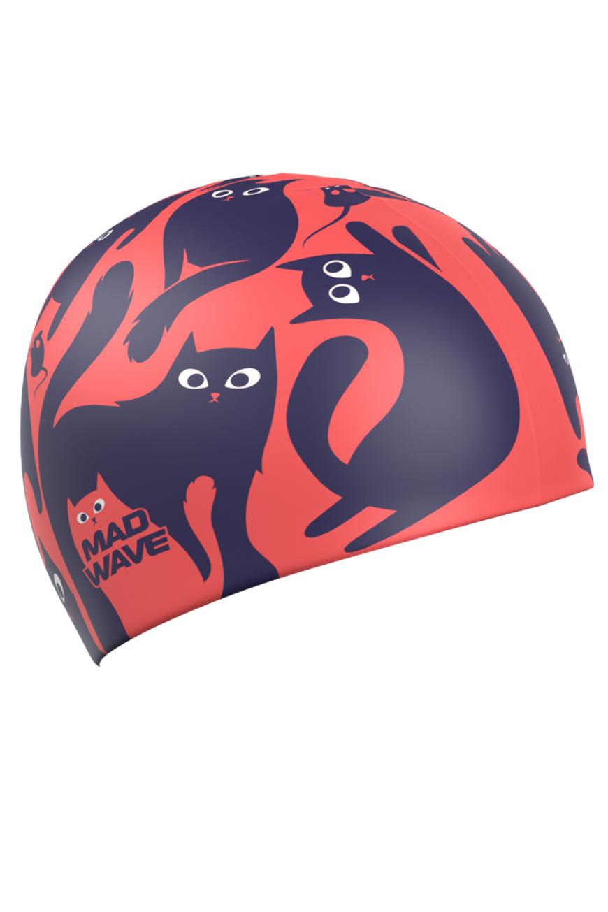 Silikonska kapa za plivanje Cats - coral