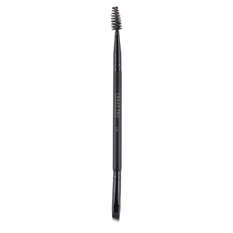 Urban Pro Makeup Dvostrana četkica 118 za obrve, Crna