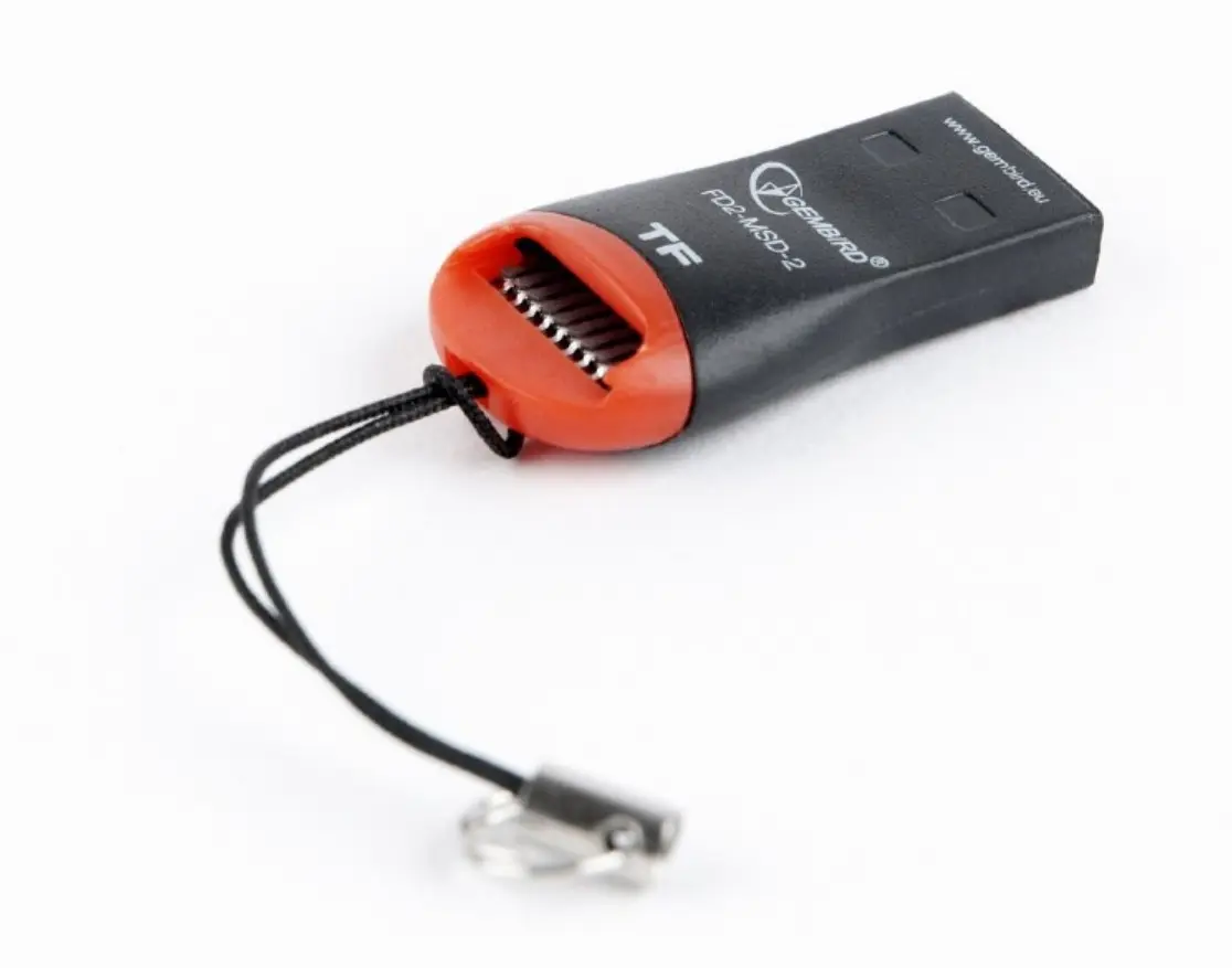 Gembird MicroSD čitač kartica privezak, Crna