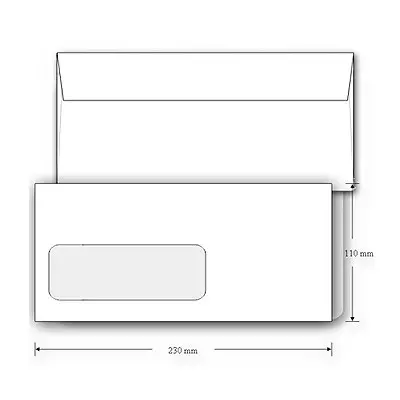 Koverat American A23   110x230 Lijevi prozor, Bijeli
