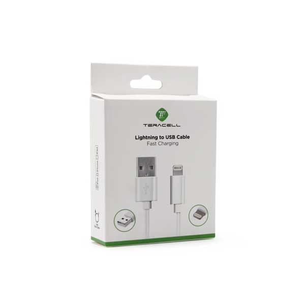 Teracell Plus Data kabl za iPhone, Lightning, 2m, Bijela