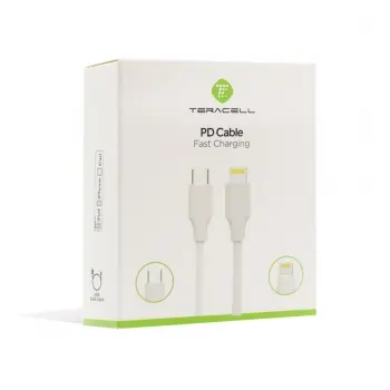 Teracell Plus PD Data kabl, Tip C na iPhone, Lightning, Bijela, 1m