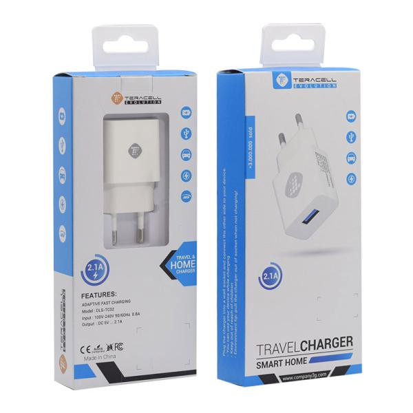 Teracell Evolution TC-02 Kućni punjač, iPhone/Lightning, 1USB-2.1A, Bijeli