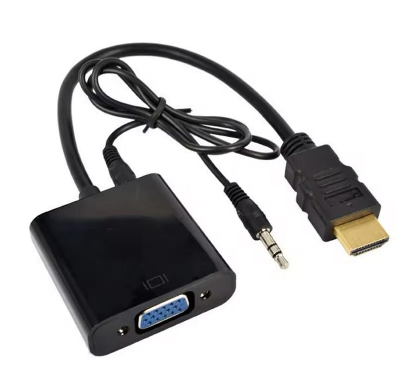JWD-HV02 Adapter HDMI (m) na VGA (ž) sa audio Kablom, 3.5mm
