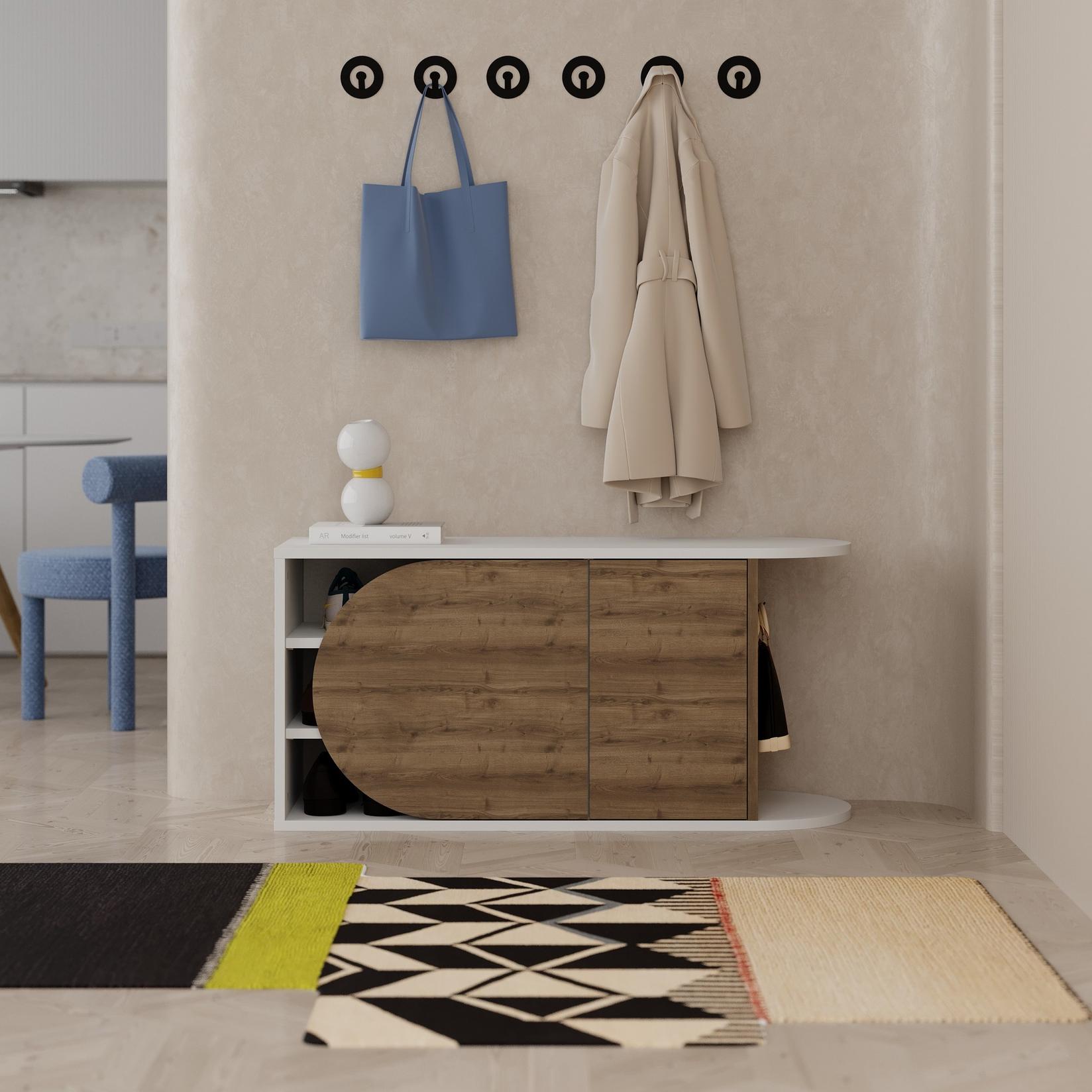 Hanah home Cipelarnik 104x50x37cm Braon-Bijeli