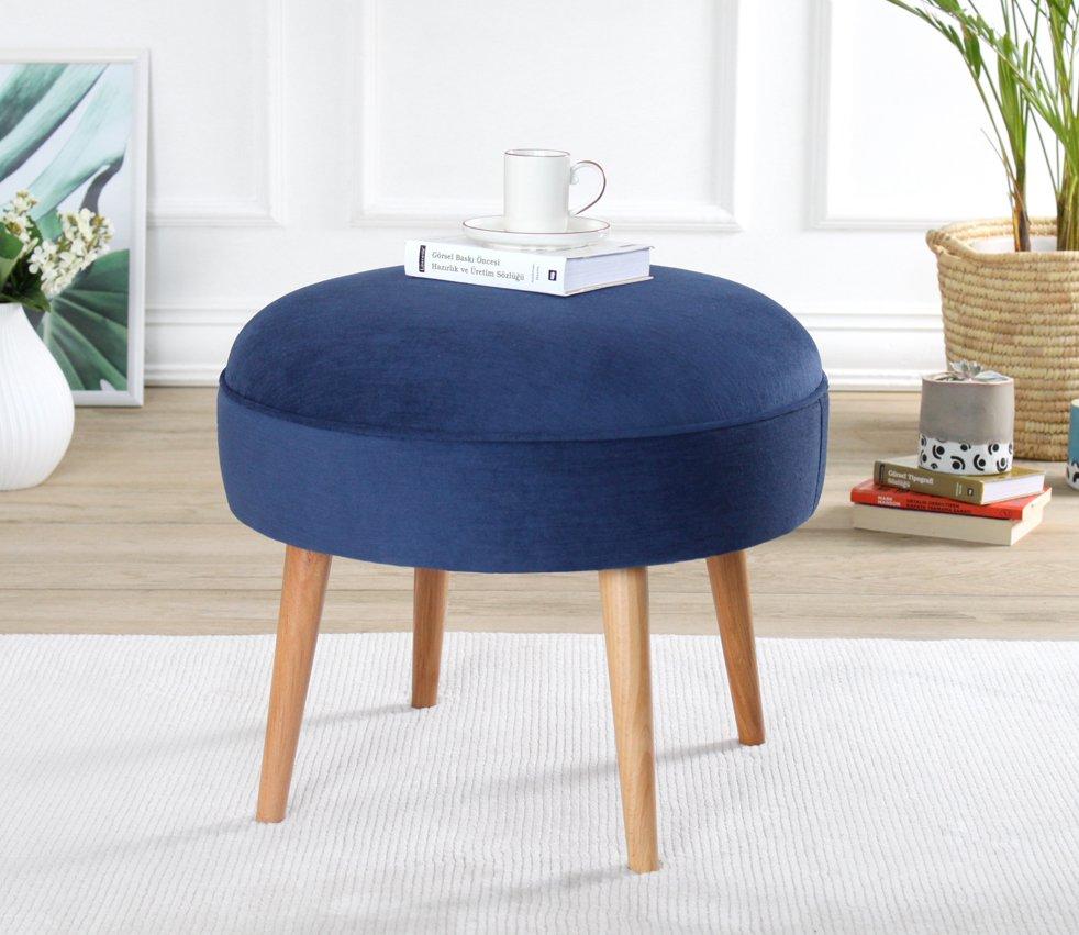 Atelier del Sofa Tabure 52x44cm, Tamnoplavo