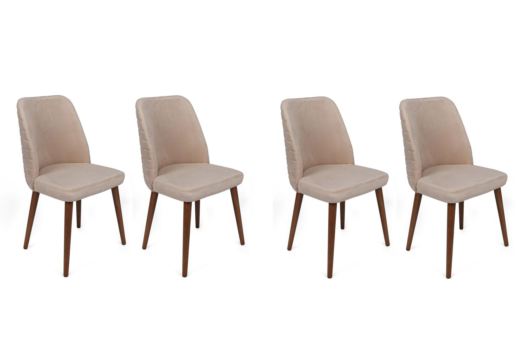 Hanah Home Set 4 trpezarijske stolice Tutku Orah