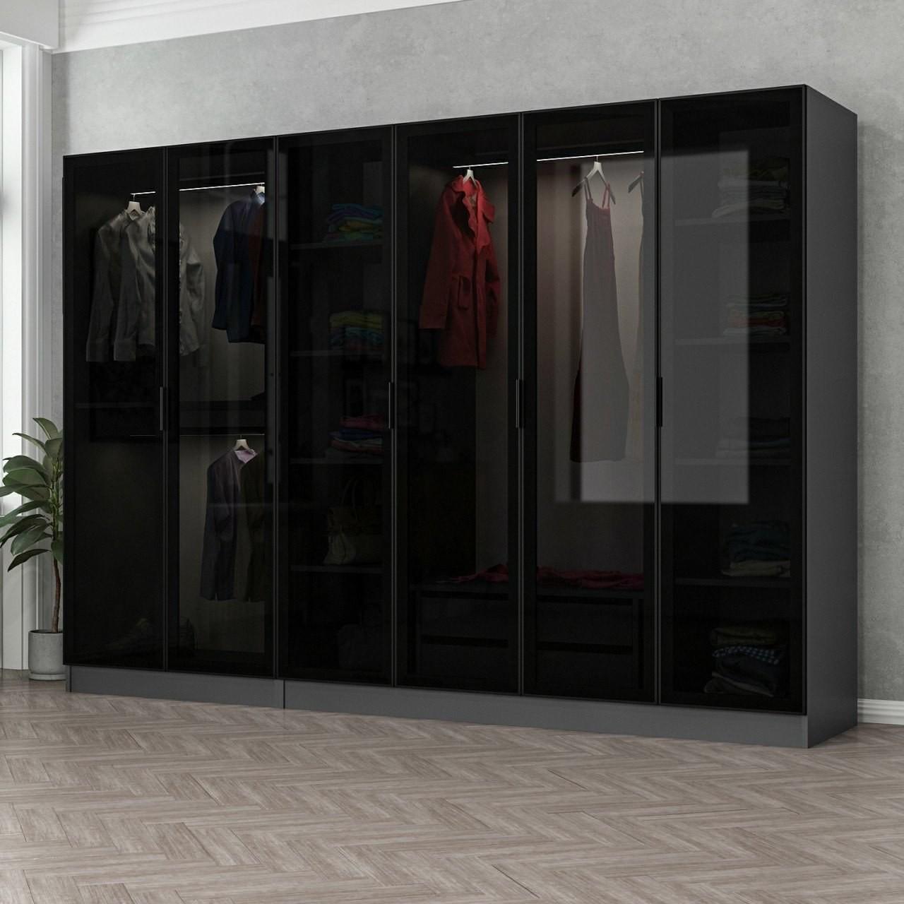 Hanah home Ormar Kale 270x210x52cm Crni