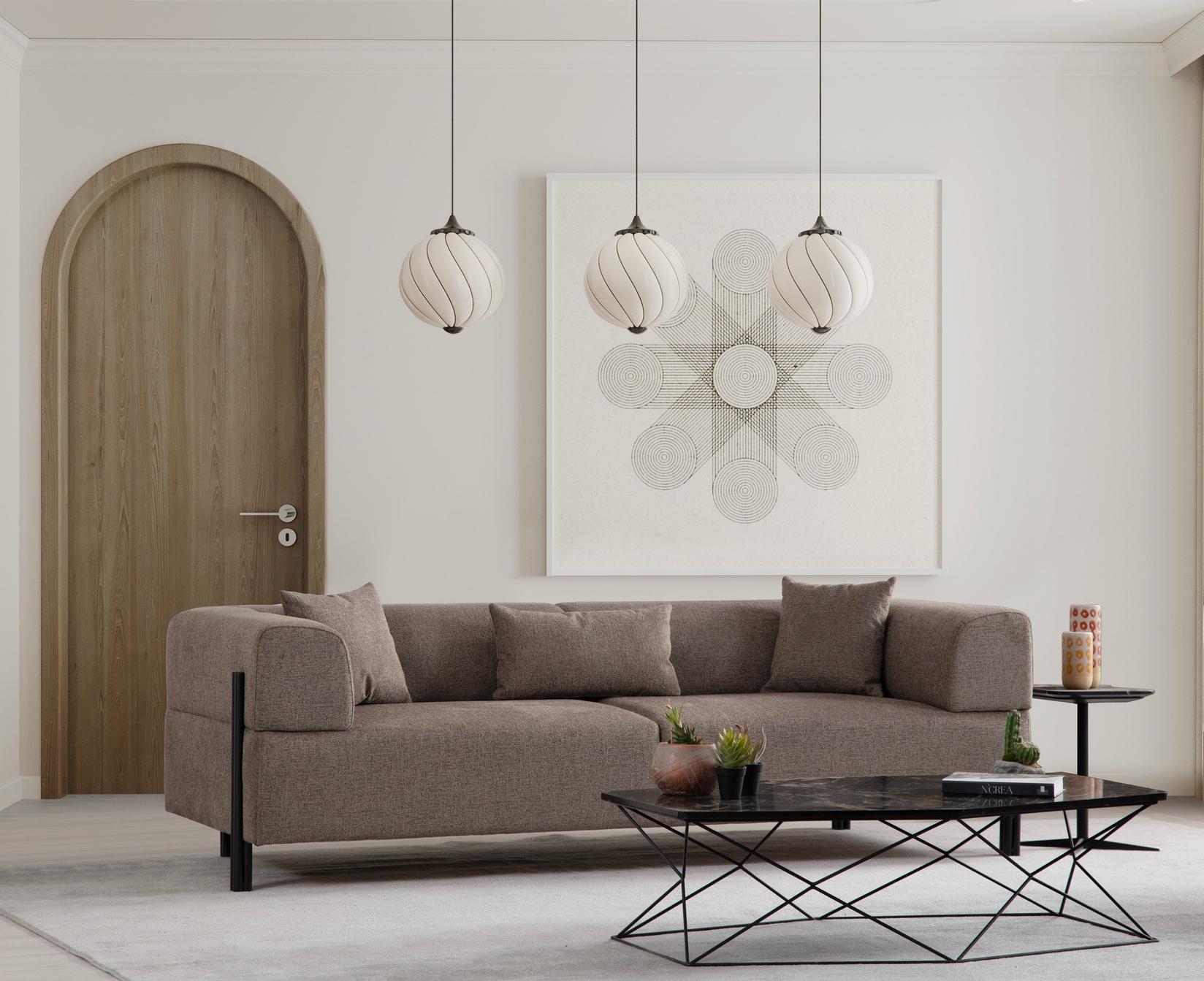 Atelier del Sofa Trosed Gio 93x75x225cm Braon