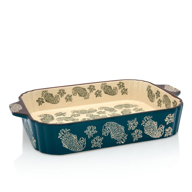 Sigma Keramički Pravougaoni Pekač 38X24Cm, Zeleni