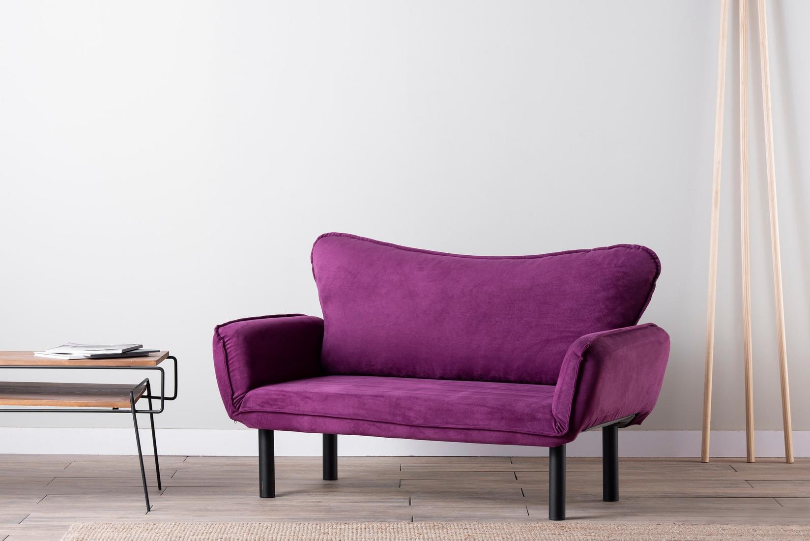 Atelier del Sofa Dvosed na razvlačenje Chatto 140x70x65cm Ljubičasti