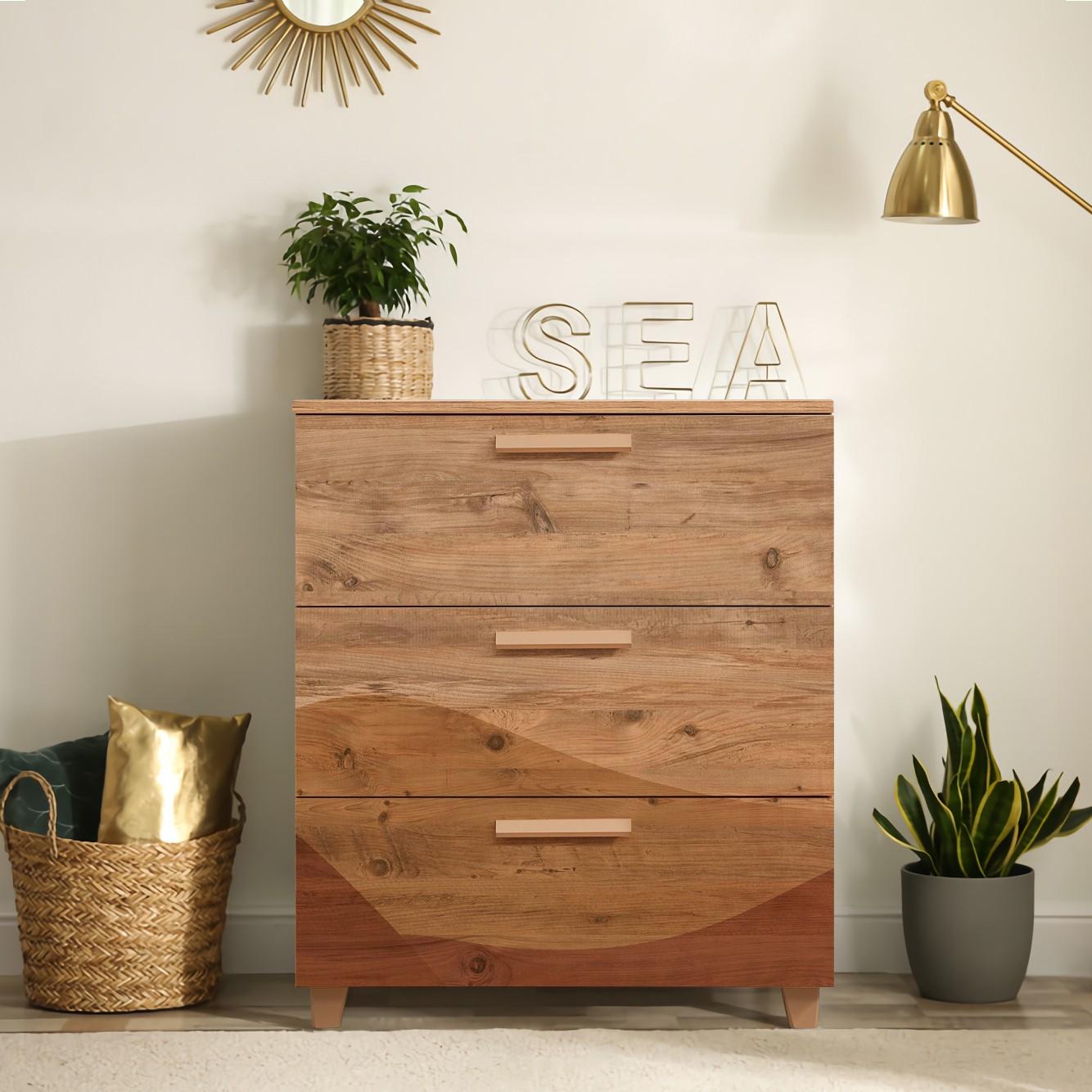 Hanah Home Komoda Leva Gravis Desert 80x95x43cm Bež