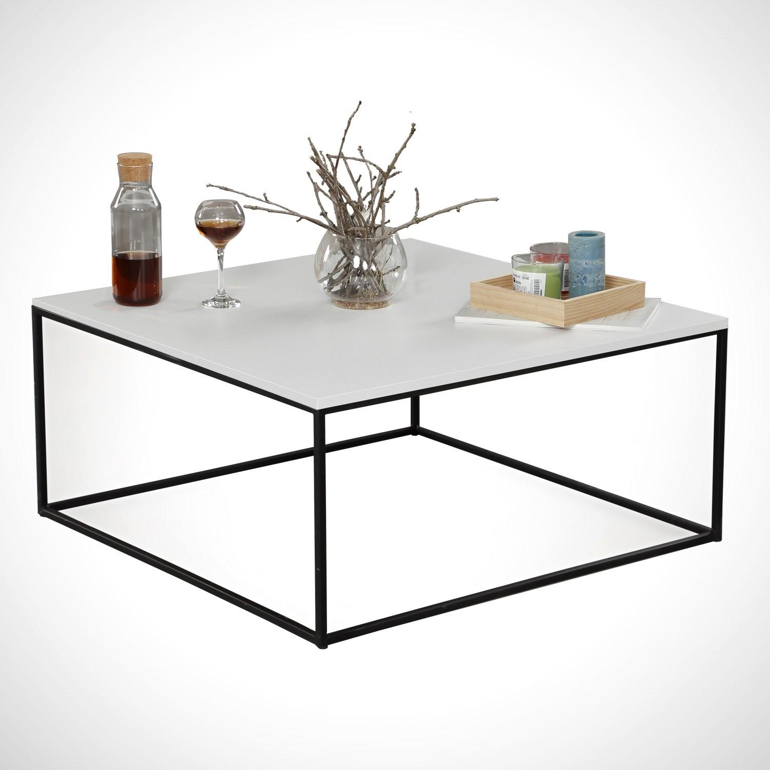 Hanah Home Klub sto Poly 75x43x75cm Bijeli
