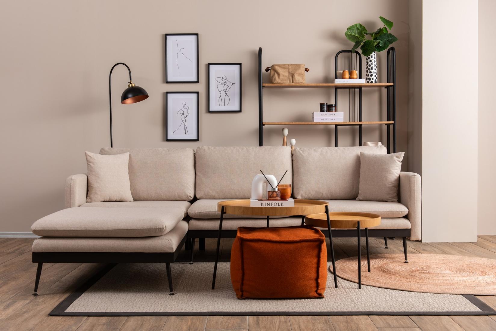 Atelier del Sofa Ugaona garnitura Reya Krem