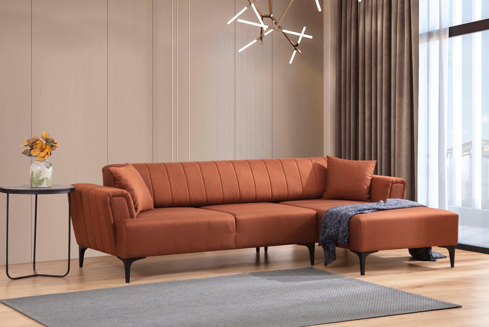 Atelier del Sofa Ugaona garnitura Hamlet 95x43x230cm Bronzana