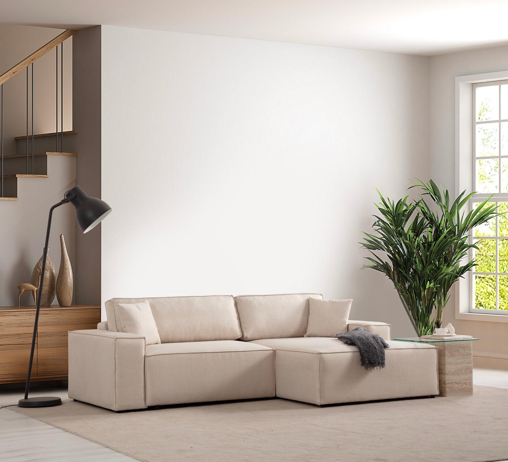 Atelier del Sofa Ugaona garnitura Pirlo 100x88x260cm Bež