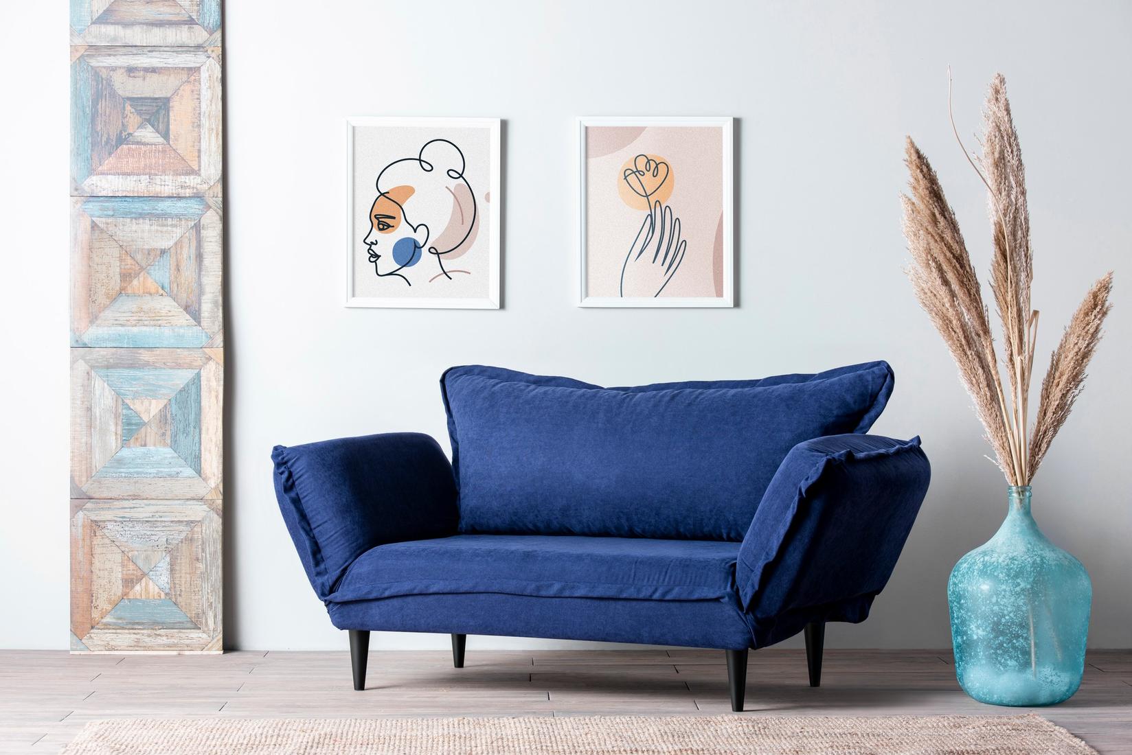 Atelier del Sofa Dvosed na razvlačenje Vino 190cm, Teget