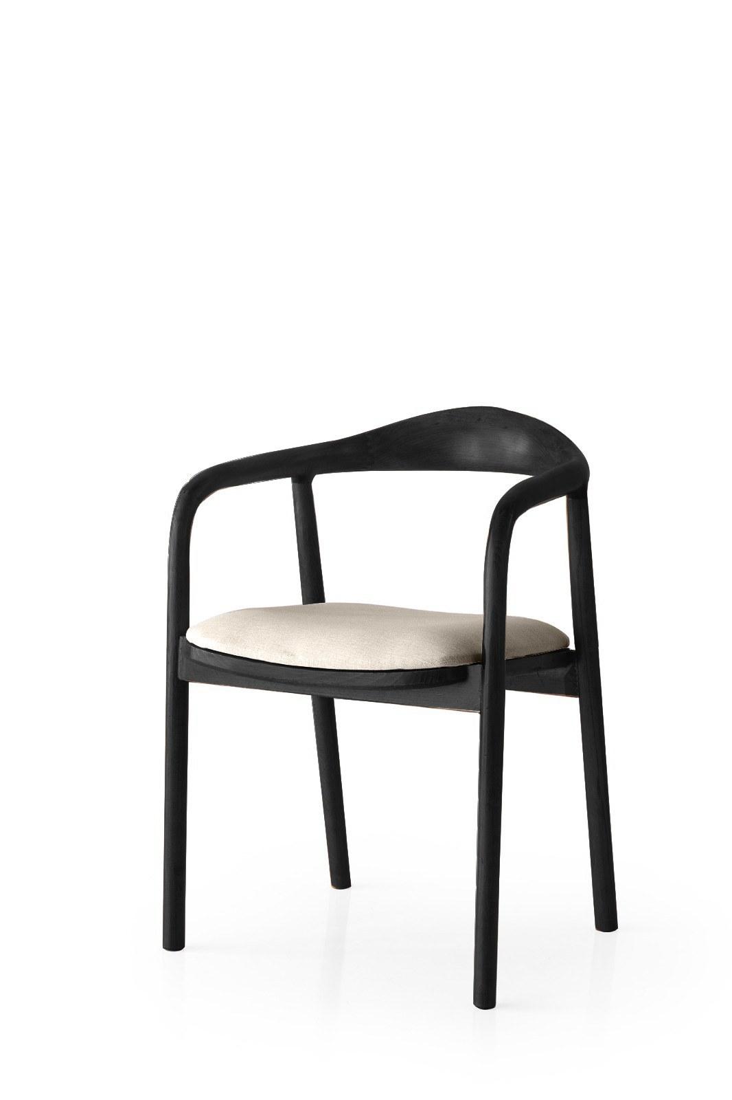 Hanah Home Trpezarijska stolica PA 52x77x51cm Svetlosivo-Crna
