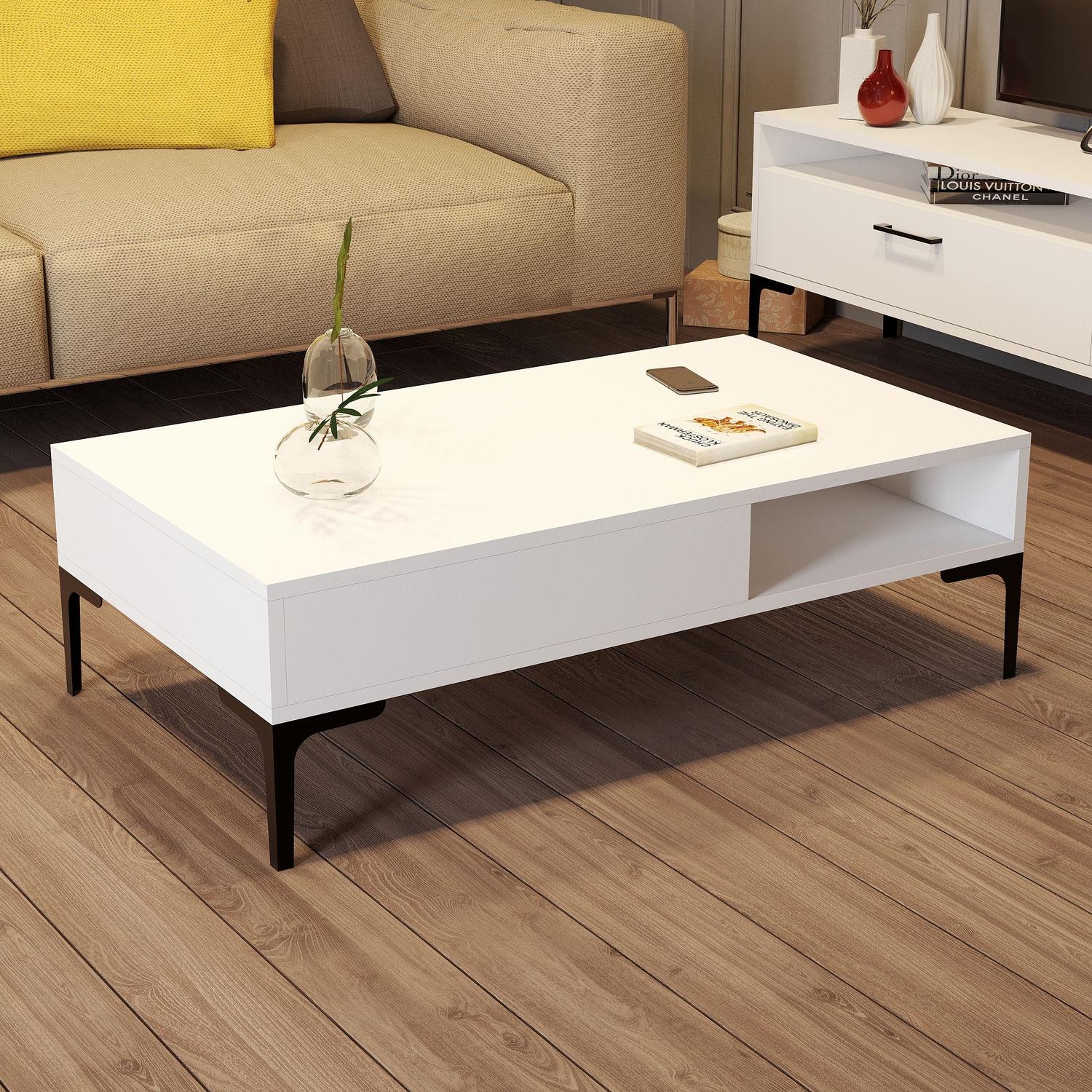 Hanah Home Klub sto Istanbul 105x32,6x60cm Bijeli