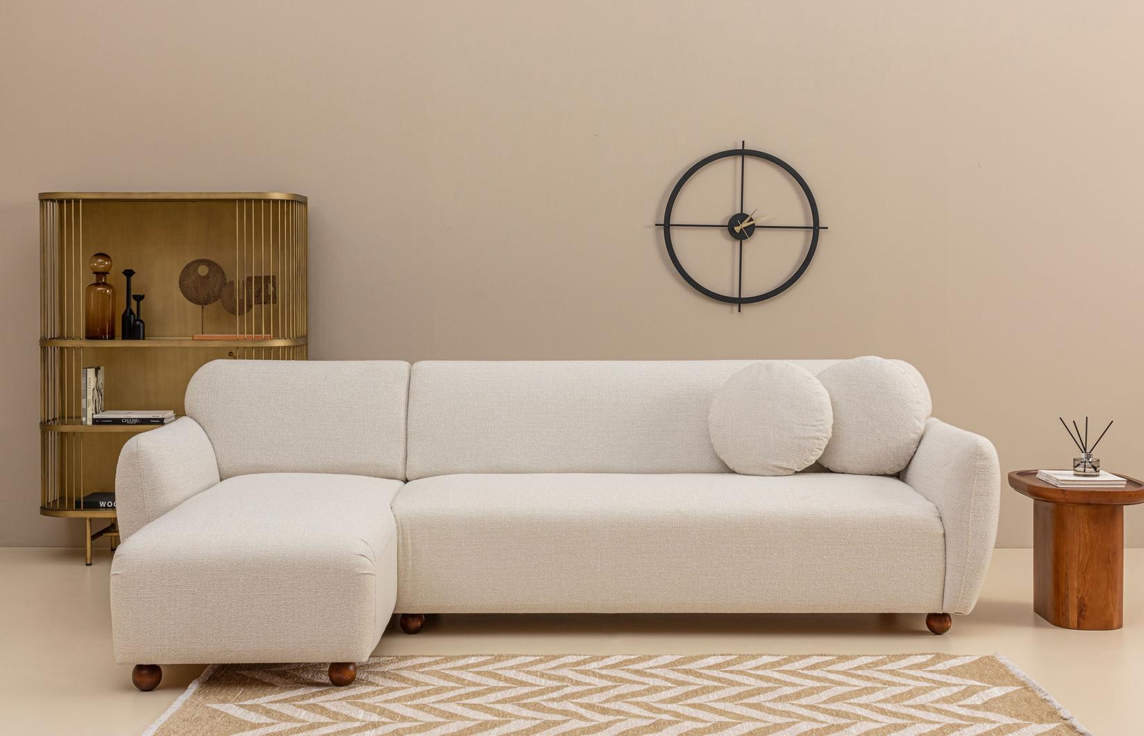 Atelier del Sofa Ugaona garnitura Eddy 273x162cm, Bijela