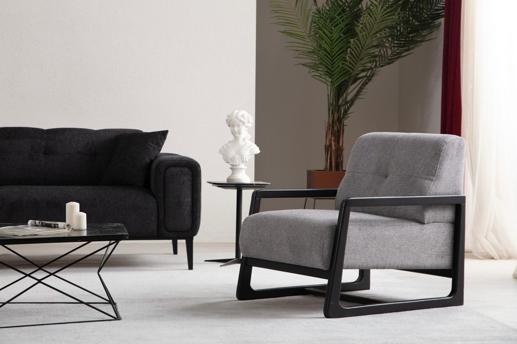 Atelier del Sofa Fotelja Athena Bergere 80x77x67cm Svetlosiva