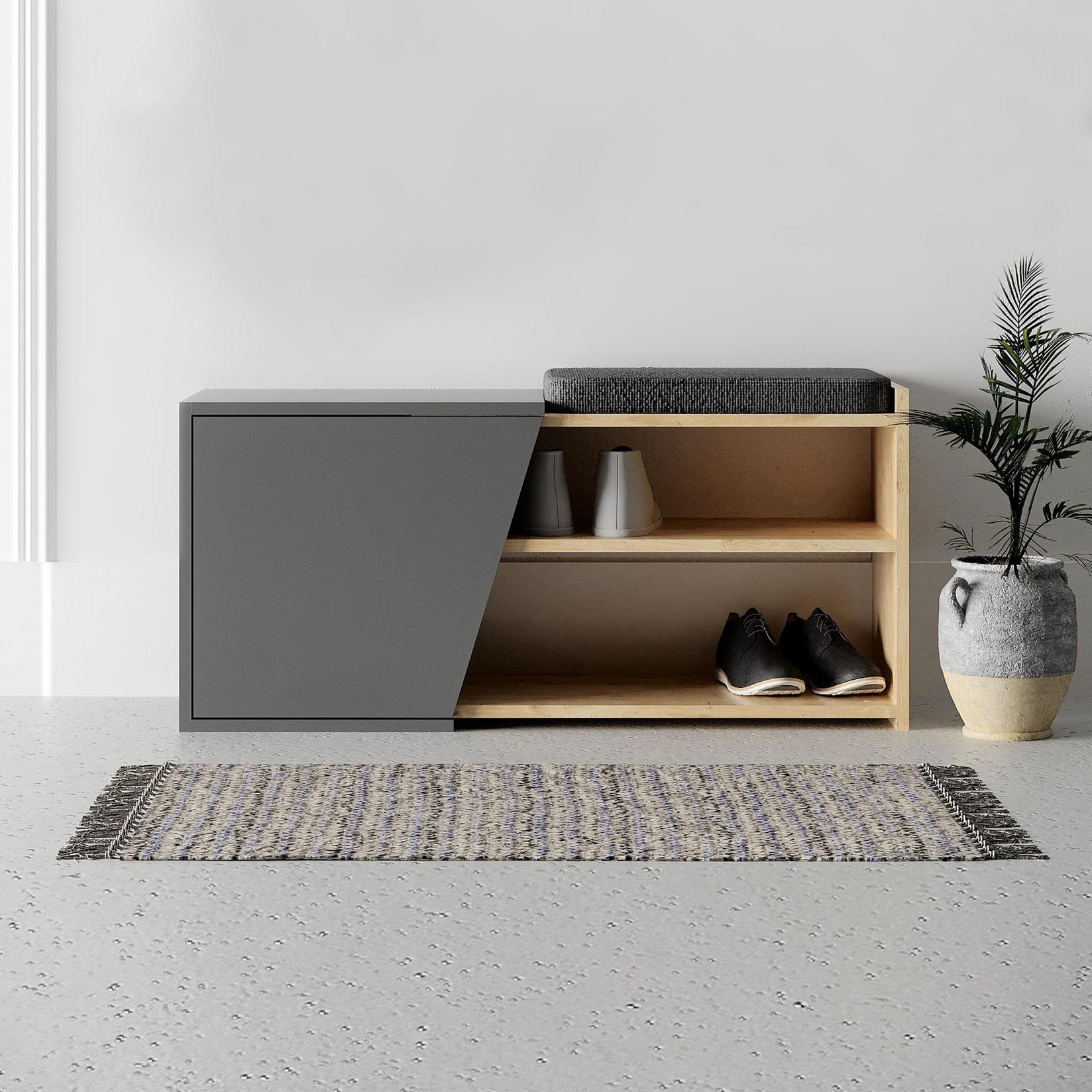 Hanah home Cipelarnik 104x37x47cm Hrast-Antracit