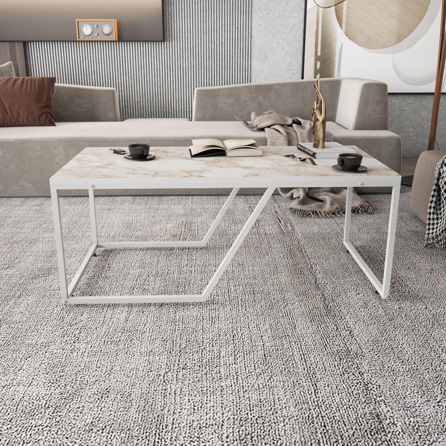 Hanah Home Klub sto Wendy 120x48x60​cm Bijeli