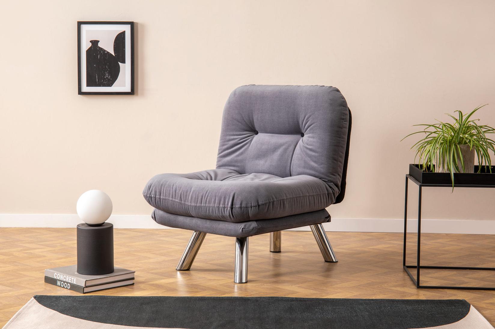 Atelier del Sofa Fotelja Misa 110x70cm Siva