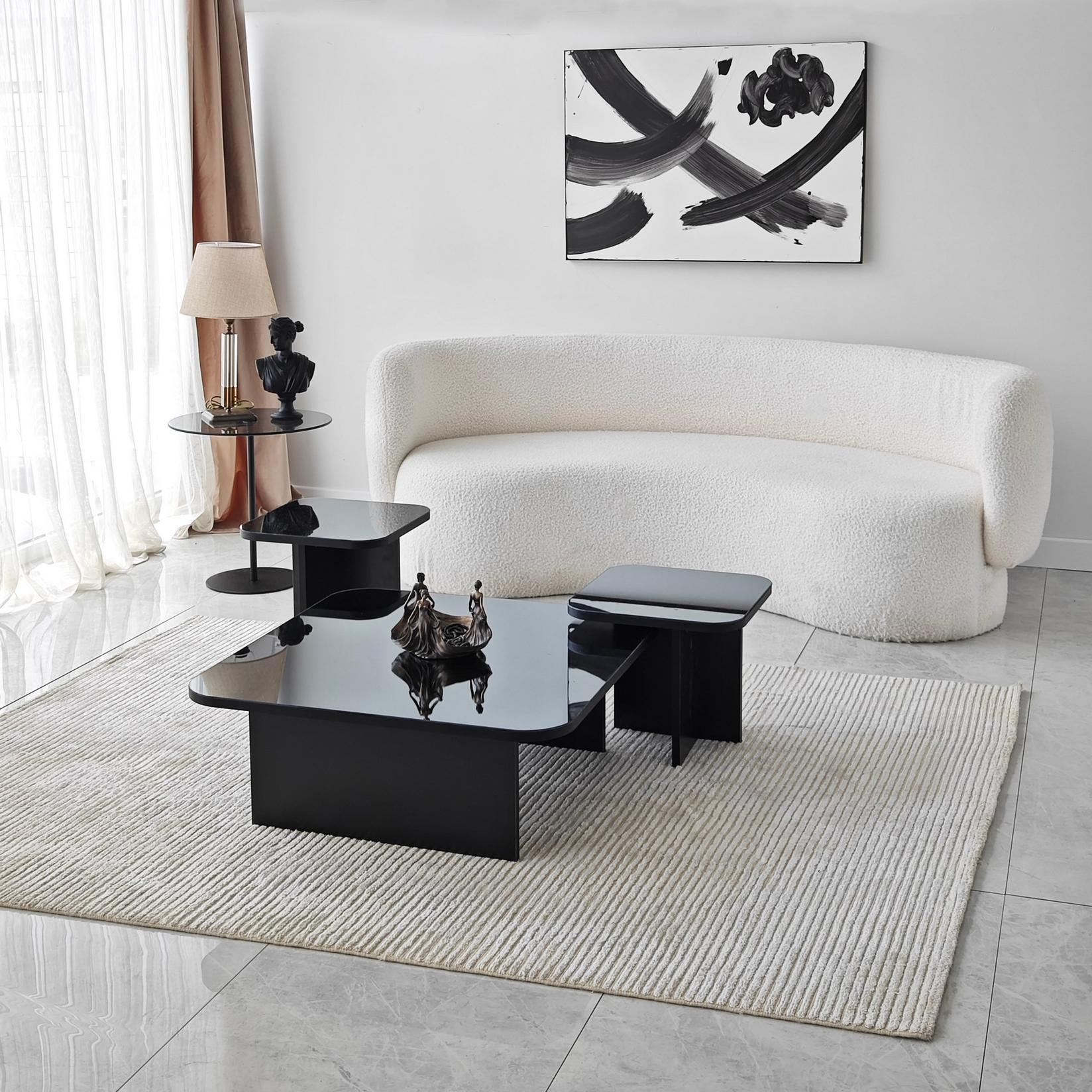 Hanah Home Klub sto Jazz 80x30x80cm Crno-Sivi