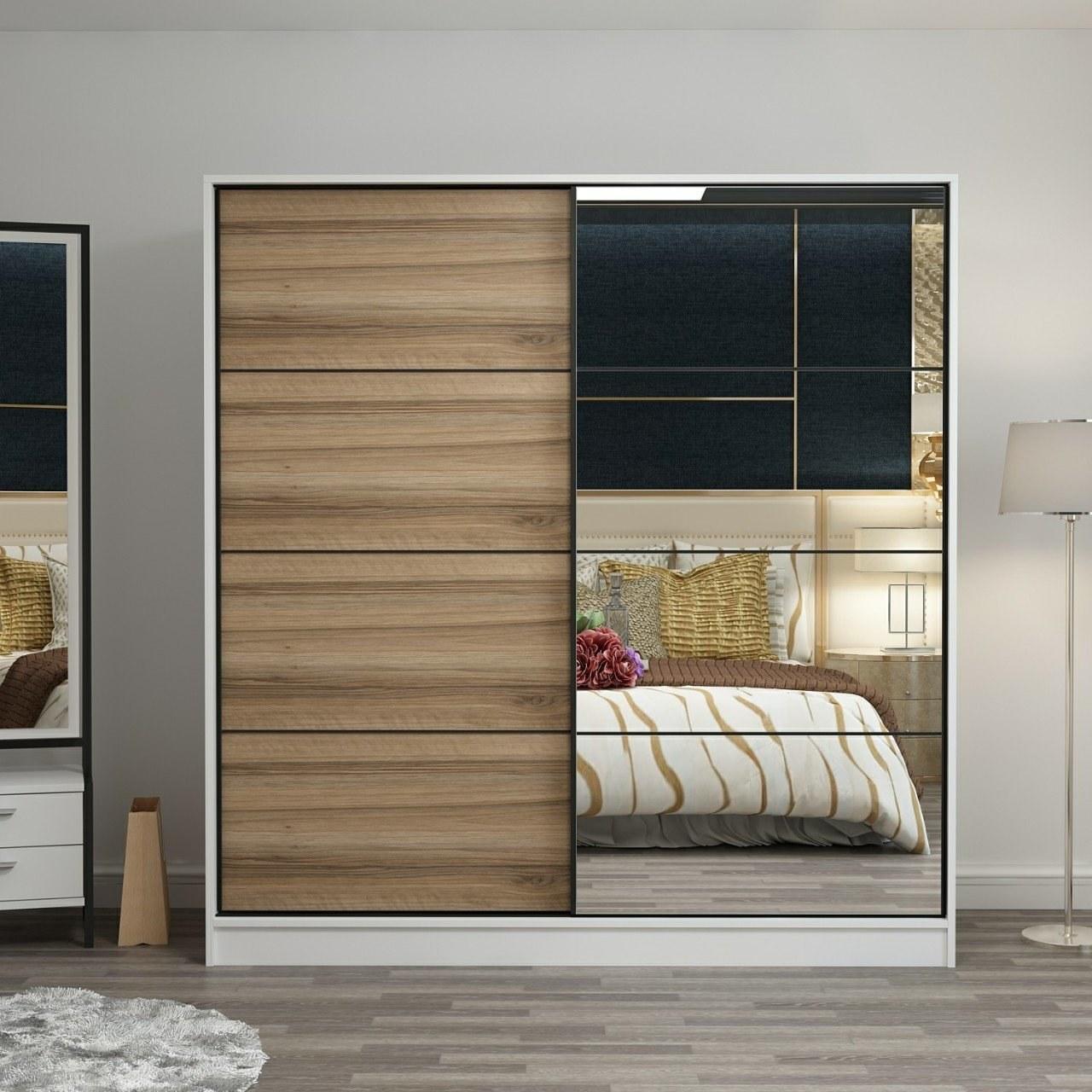 Hanah home Ormar Kale 180x210x52cm Bijelo-Bež
